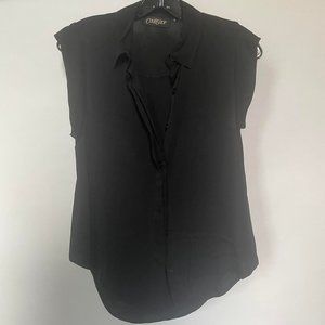 Courtshop Sleeveless Black Blouse